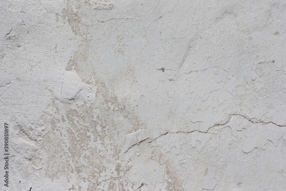 Obraz premium wall, background white of old shabby plaster