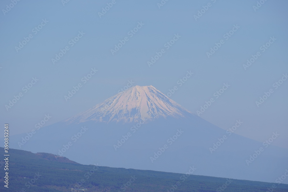 Fototapeta premium Mt. Fuji seen from the plateau of Nagano Prefecture