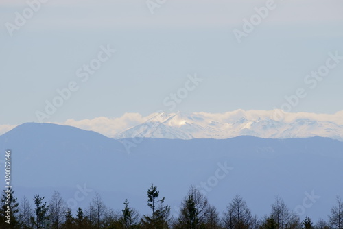 Landscape of the plateau of Nagano prefecture in Japan photo