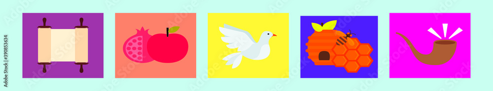 Fototapeta premium Jewish holiday Rosh Hashana , New Year. blessing of Happy new year, shana tova. vector illustration template
