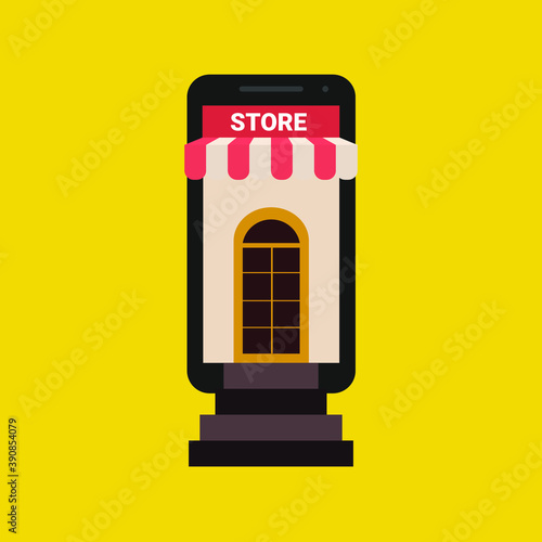 Online store. Mobile shop concept.