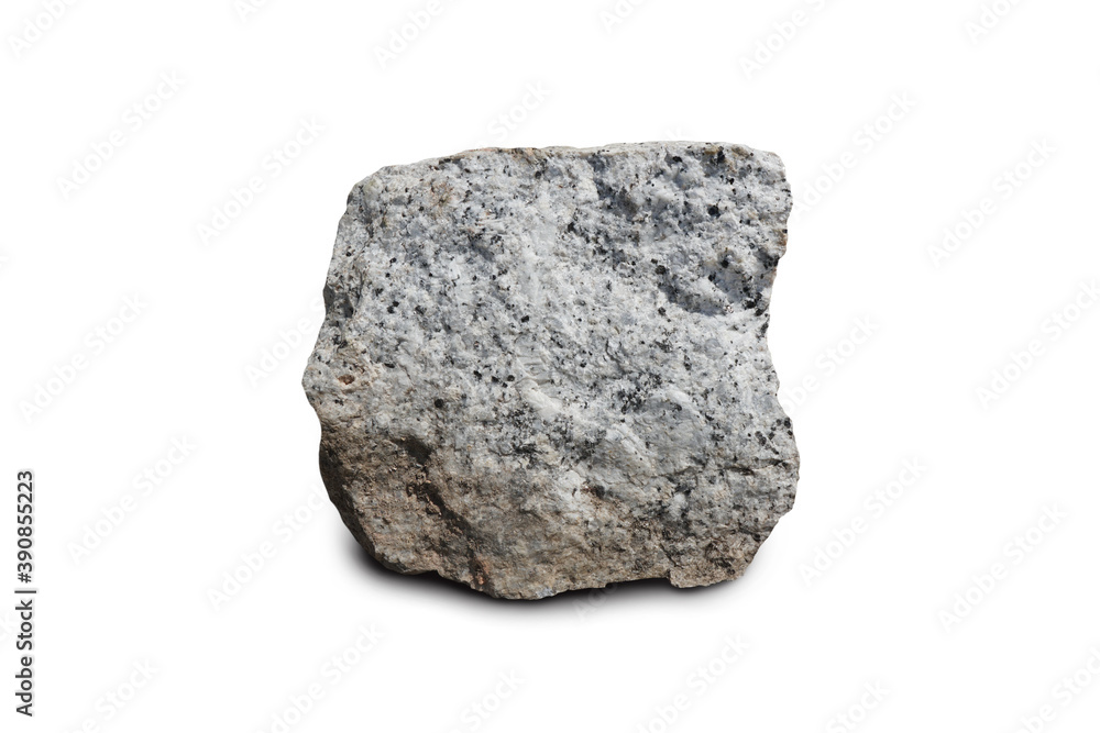 Obraz premium Granite igneous rock isolated on white background.