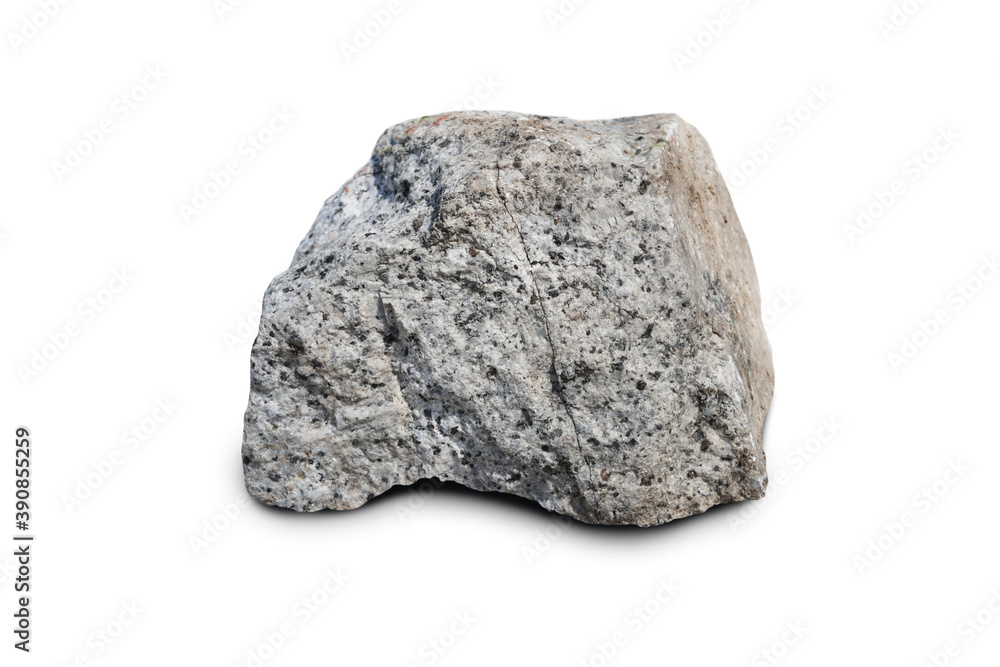 Obraz premium Granite igneous rock isolated on white background.