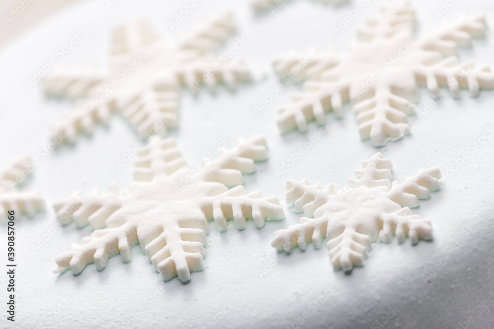 snowflakes on the blue cake snowflakes on the blue cake