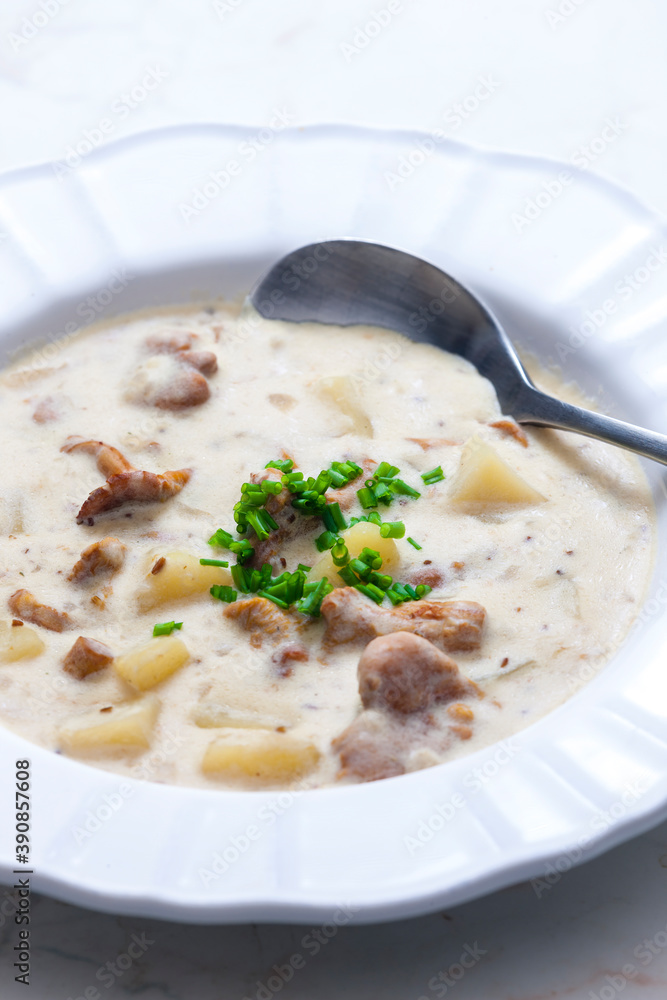 creamy potato soup with mushrooms creamy potato soup with mushrooms