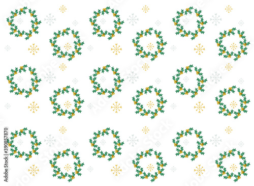 Christmas wreath, vector illustration of Christmas card