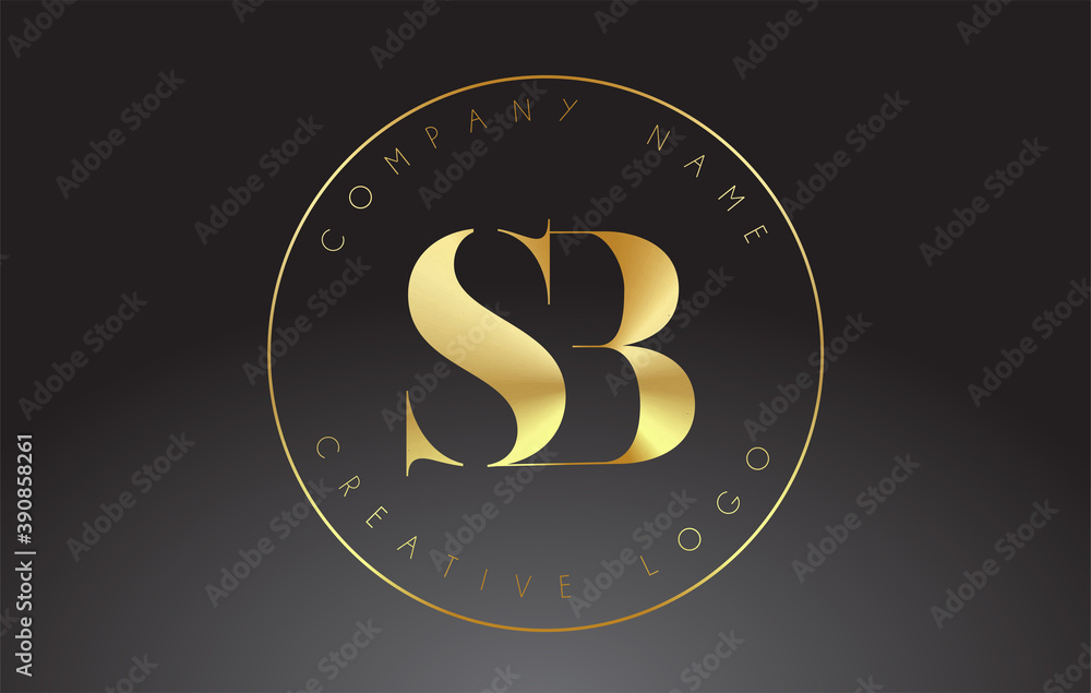 Letter SB S B signature minimalistic monogram vector logo. Simple SB S B Icon with Circular Name Pattern.
