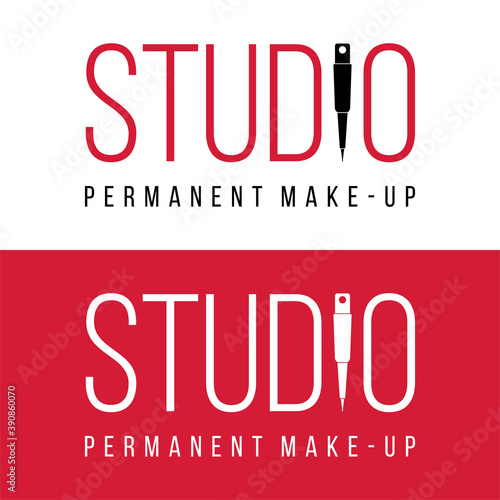 Creative logo for studio permanent makeup. Logotype beauty salon.