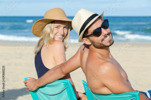 lovely couple on the beach © auremar