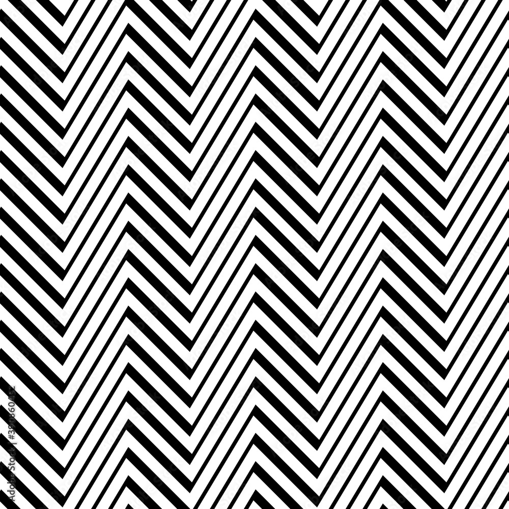Zigzag lines seamless pattern. Angled jagged stripes ornament. Linear ...