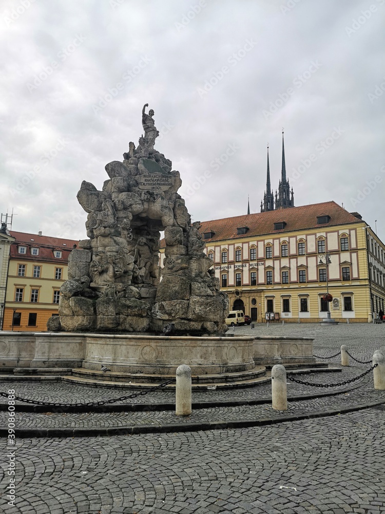 Naklejka premium city old town square