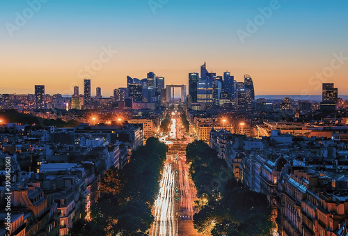 La Defense, the business district in Paris, France photo