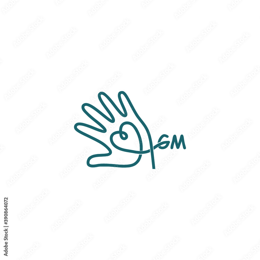 GM letter logo design icon isolated on white background GM letter logo design icon isolated on white background