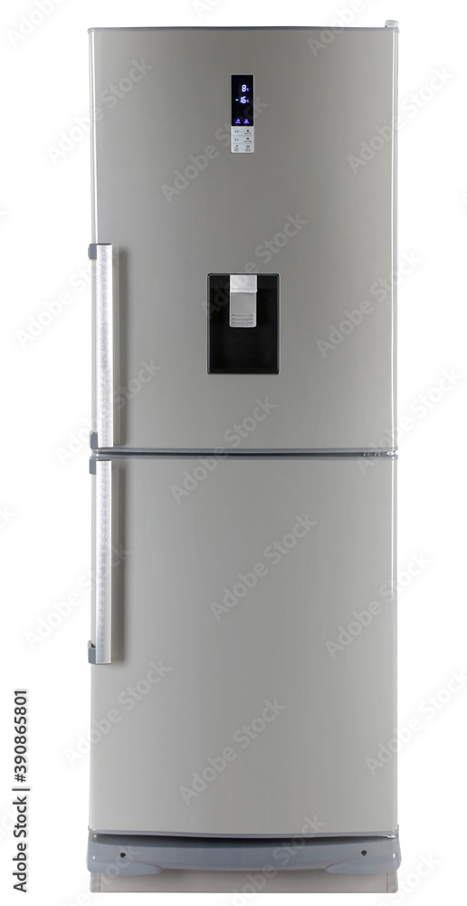 Front View of gray Double Door Refrigerator Front View of gray Double Door Refrigerator