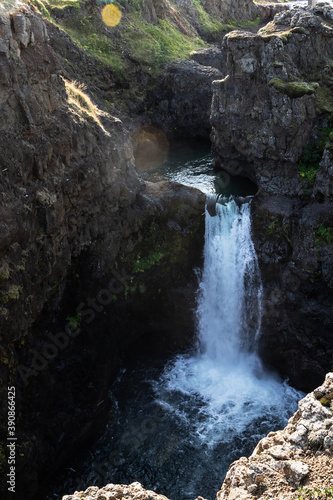 Kolugljúfur Kolufossar Kolas Waterfall photo