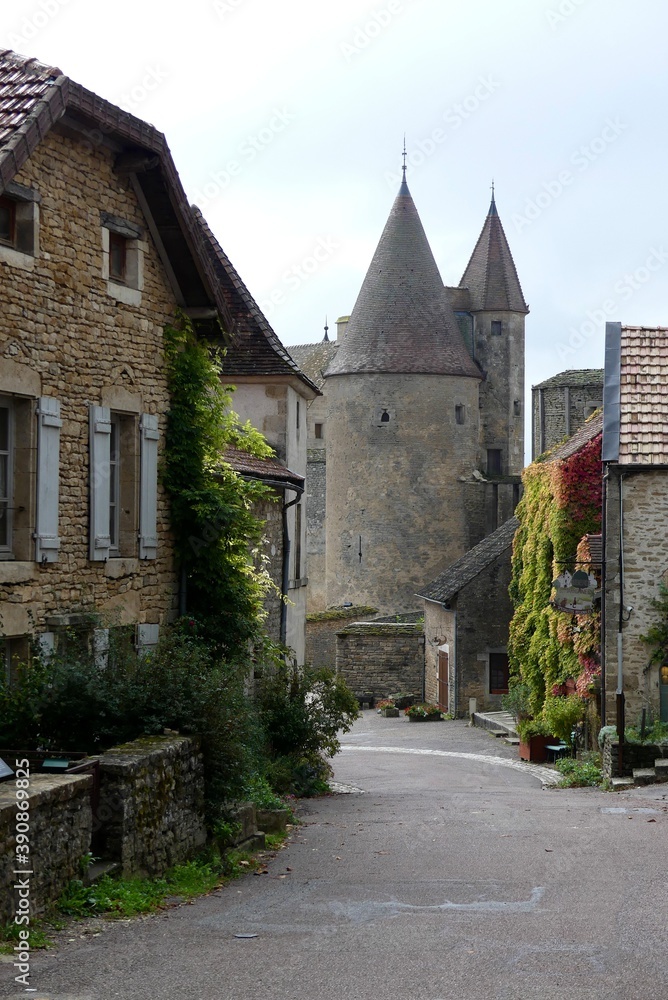 old castle in burgundy 