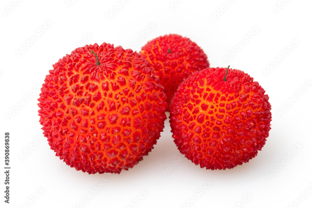 Arbutus Berry isolated in white background Arbutus Berry isolated in white background