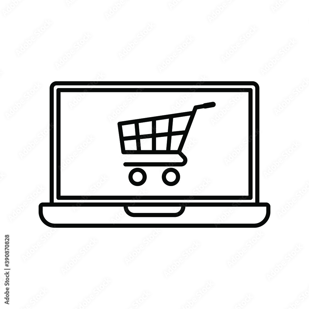 Online shopping vector icon. online shop icon vector illustration Online shopping vector icon. online shop icon vector illustration