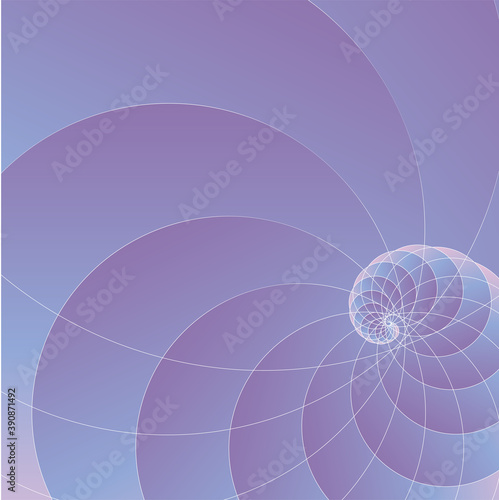 Abstract geometry. Golden ratio in purple and pink gradient