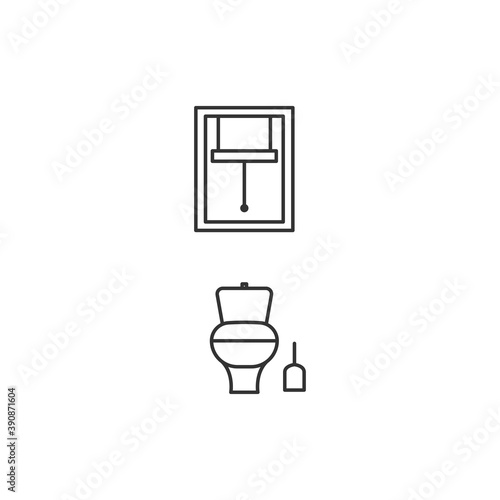 Toilet icon isolated on white background. Bathroom symbol modern, simple, vector, icon for website design, mobile app, ui. Vector Illustration