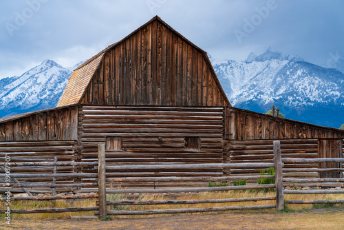 Mormon Row Historic District, Grand Teton National Park, Wyoming, Usa, America photo