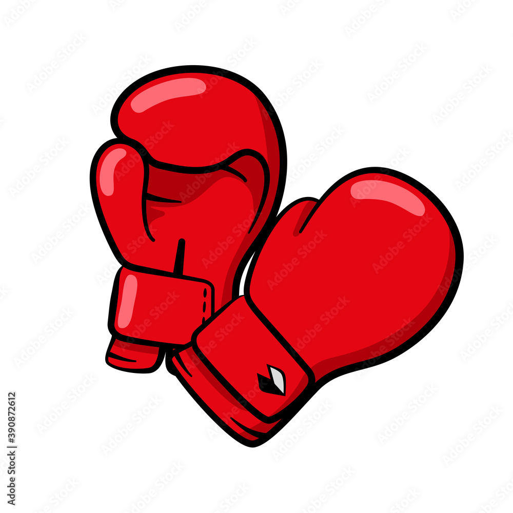 A pair of Boxing gloves. Vector isolated on a white background. A pair of Boxing gloves. Vector isolated on a white background.