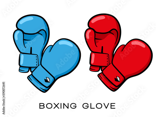 A pair of Boxing gloves. Vector isolated on a white background.