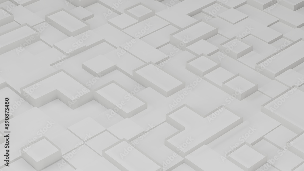 3d rendering of white abstract background