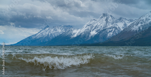 Jackson Lake, Grand Teton National Park, Wyoming, Usa, America