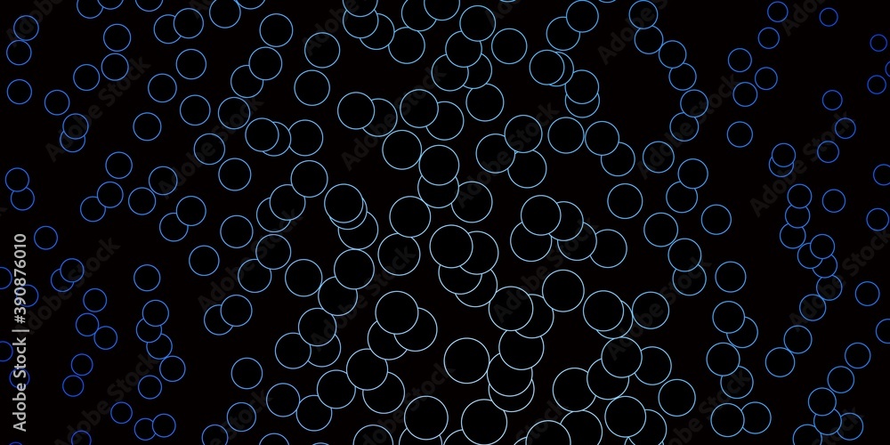 Dark BLUE vector template with circles. Dark BLUE vector template with circles.