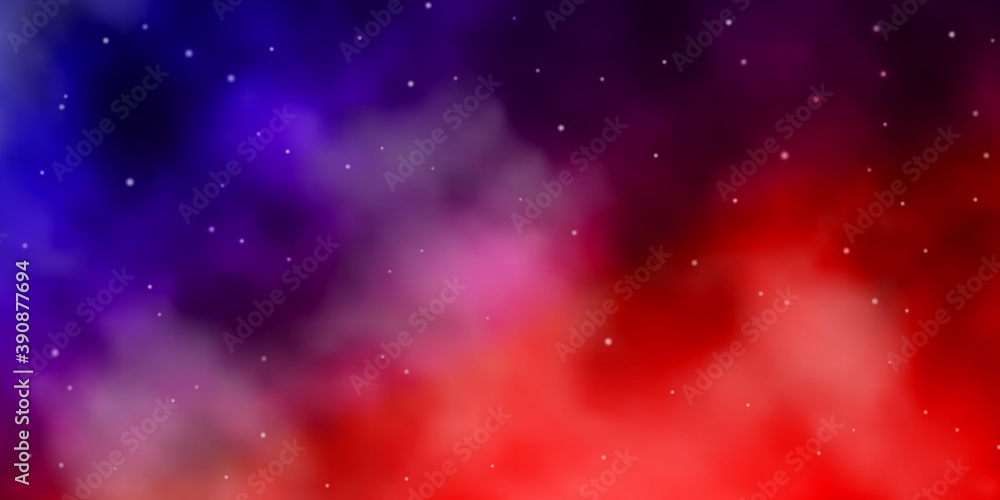 Naklejka premium Dark Blue, Red vector layout with bright stars.