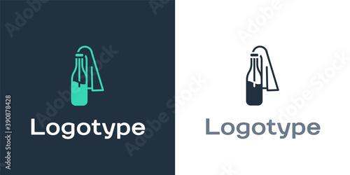 Logotype Cocktail molotov icon isolated on white background. Logo design template element. Vector.