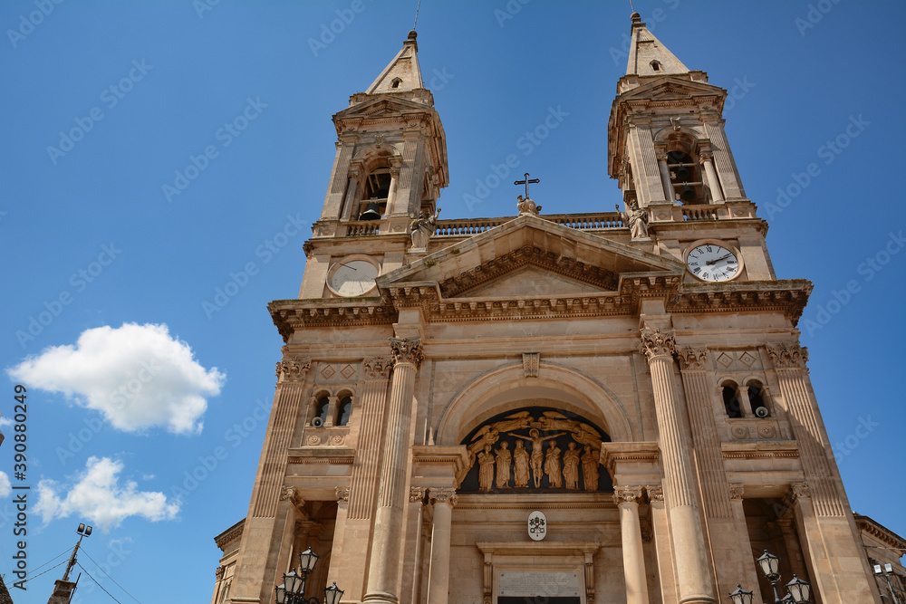 Basilica of Saints Cosmas and Damian in Alberobello in Italy