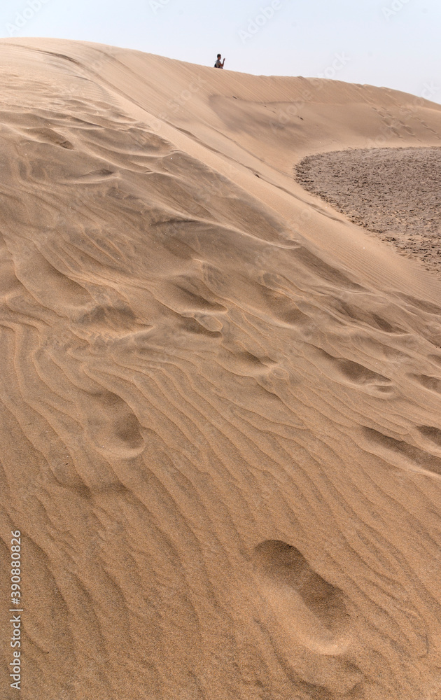 Dune landscape in the south of Gran Canaria, Canary Islands, Spain