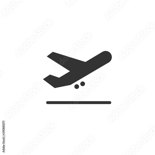 Departure icon isolated on white background. Plane symbol modern, simple, vector, icon for website design, mobile app, ui. Vector Illustration