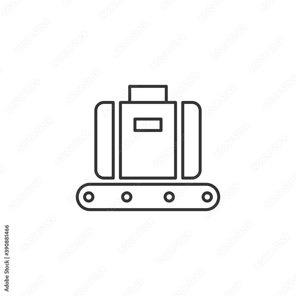 Fototapeta premium Luggage icon isolated on white background. Baggage symbol modern, simple, vector, icon for website design, mobile app, ui. Vector Illustration