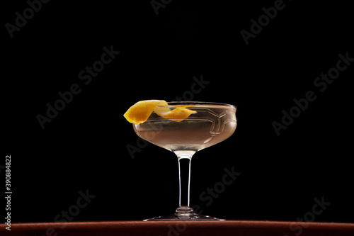 Tuxedo No 2 cocktail, a martini variation with gin, dry vermouth, maraschino liqueur, and absinthe.