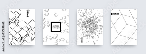 Abstract background design, set of modern patterns, vector illustration