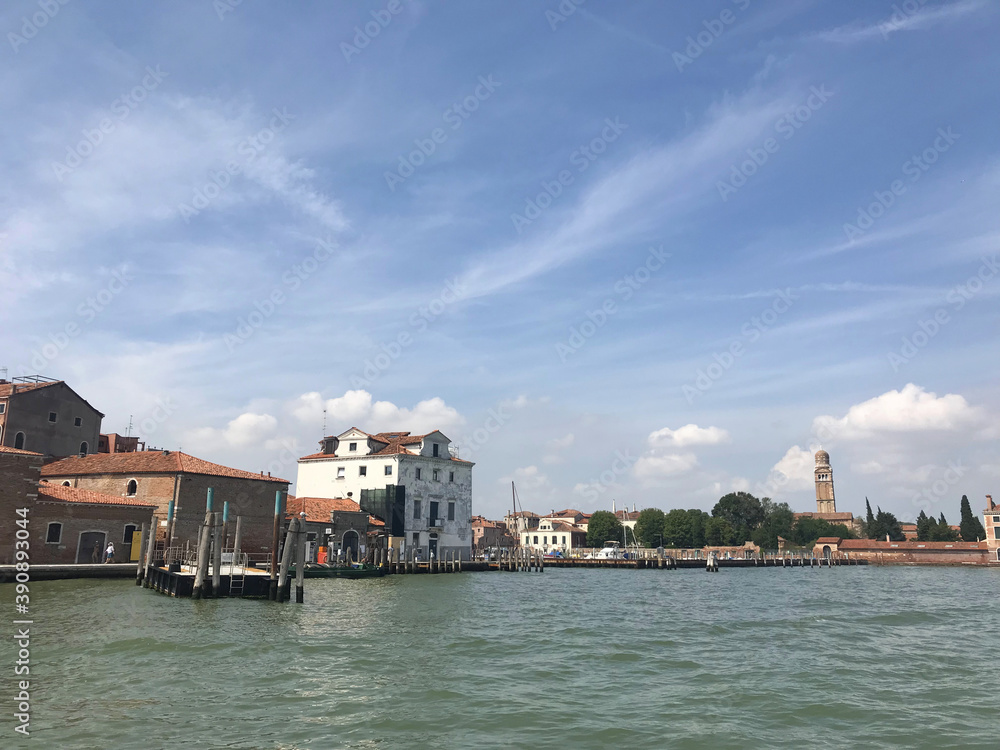 sea view with blue sky in Venice, Italy sea view with blue sky in Venice, Italy