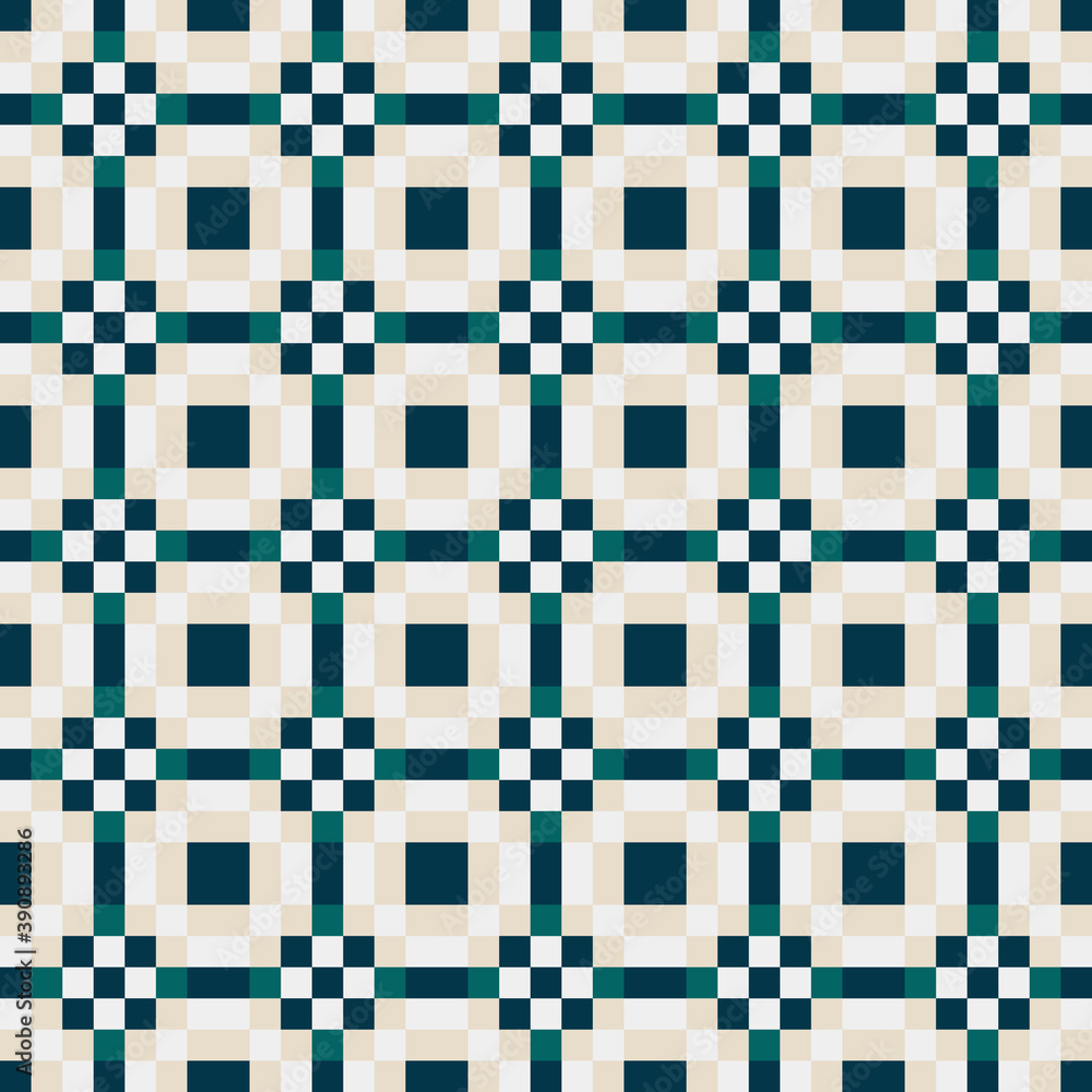 Fototapeta premium Abstract Cross Pattern Dots Logo generative computational art illustration