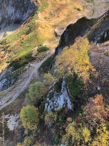 waterfall in autumn