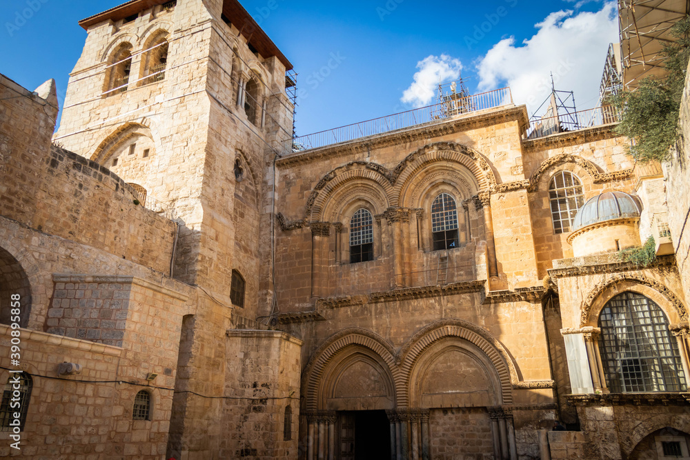 
historic basilica of the tomb in jerusalem