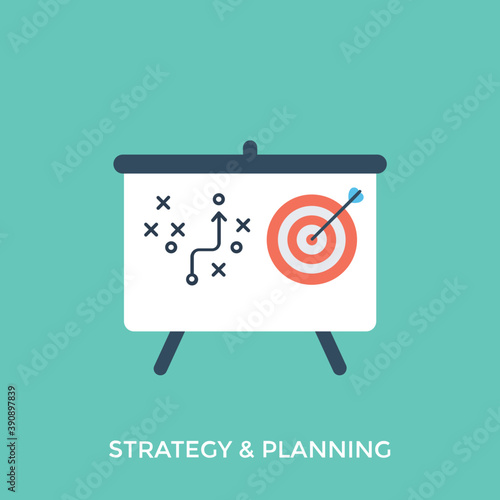 
Strategic planner illustration, strategic planning board
