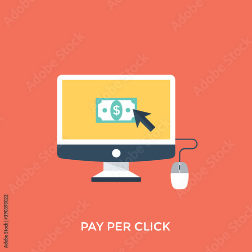 
Online marketing illustration, pay per click 
