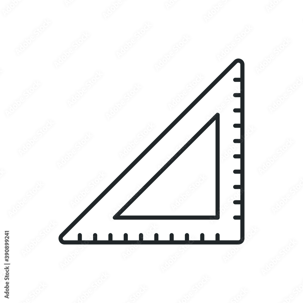 ruler triangle icon vector illustration