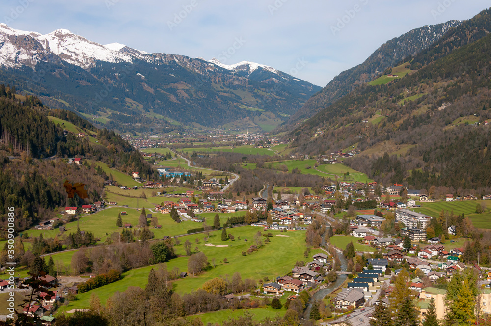 Aerial view of the Bad Gastein valey