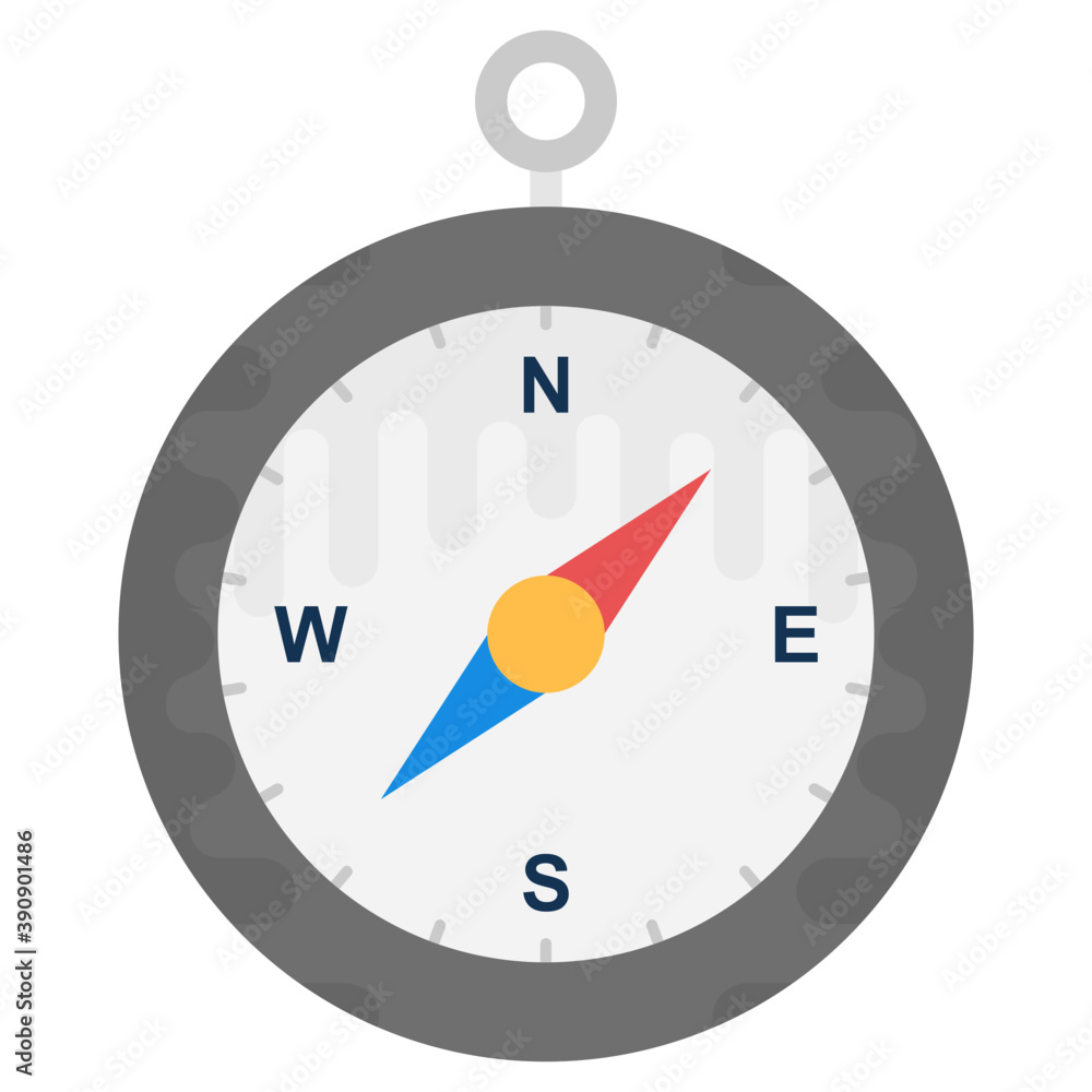 A directional and navigational tool flat vector icon design
A directional and navigational tool flat vector icon design