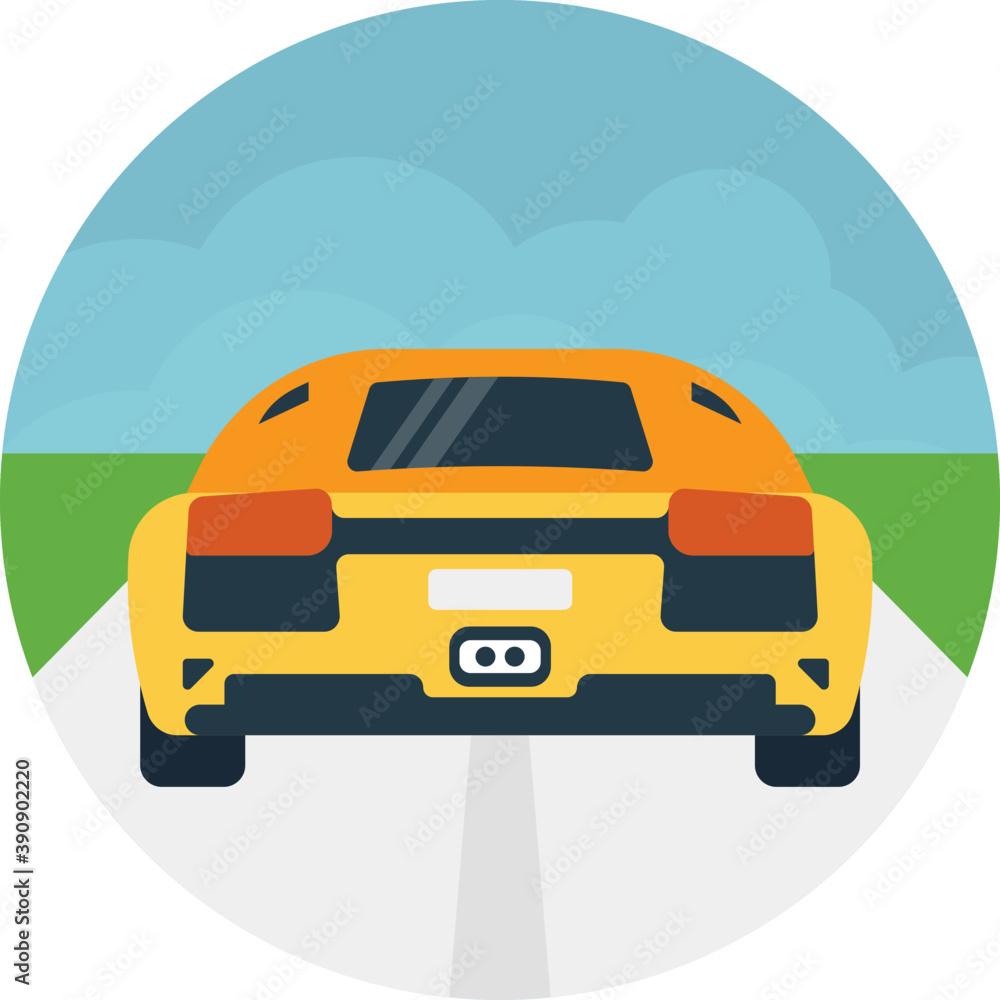 
Flat icon car, car, racing 
