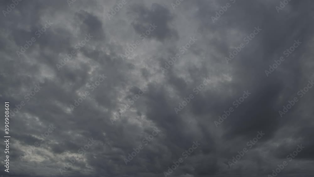 Wind drives storm clouds on the sky. Soft image. The accelerated video. There is a small movement and rocking of the camera. Wind drives storm clouds on the sky. Soft image. The accelerated video. There is a small movement and rocking of the camera.