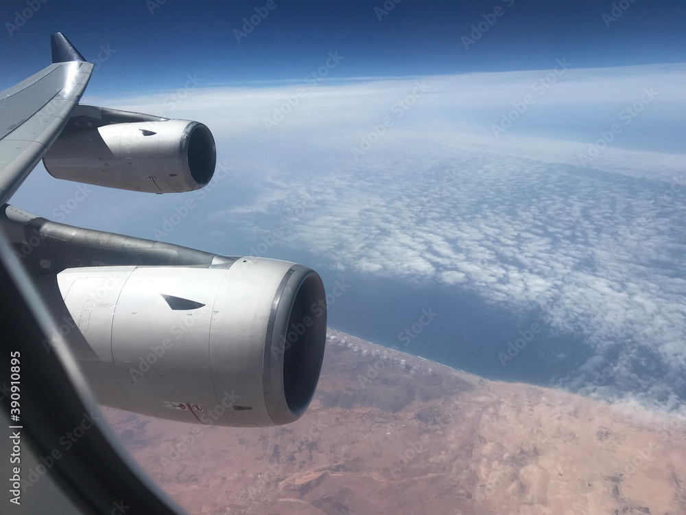 Fototapeta premium view from airplane